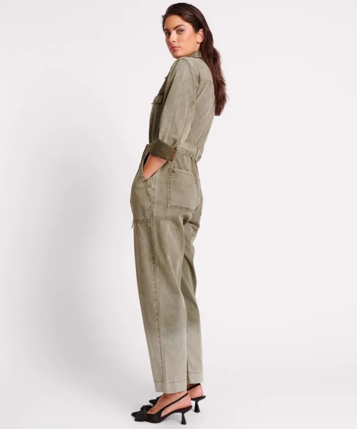 Women One Teaspoon Denim Jumpsuits OLD KHAKI CLAUDIA OVERALLS Women One Teaspoon Denim Jumpsuits OLD KHAKI CLAUDIA OVERALLS