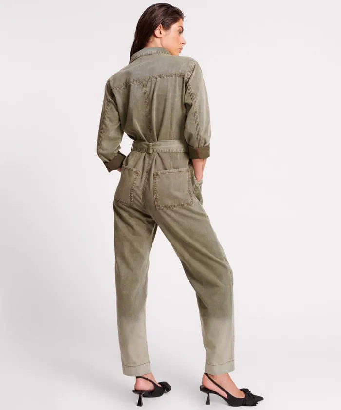 Women One Teaspoon Denim Jumpsuits OLD KHAKI CLAUDIA OVERALLS Women One Teaspoon Denim Jumpsuits OLD KHAKI CLAUDIA OVERALLS