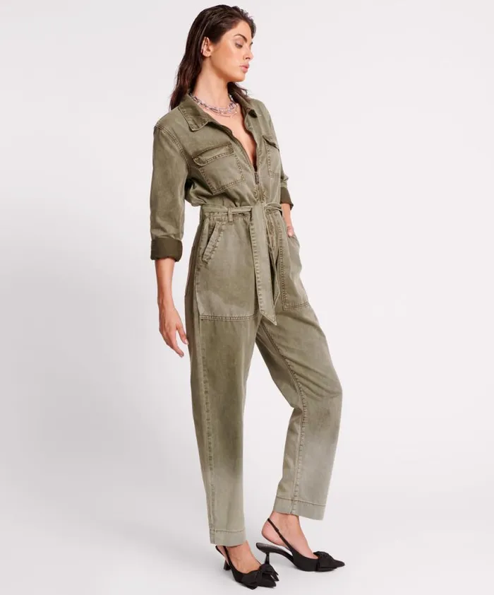 Women One Teaspoon Denim Jumpsuits OLD KHAKI CLAUDIA OVERALLS Women One Teaspoon Denim Jumpsuits OLD KHAKI CLAUDIA OVERALLS