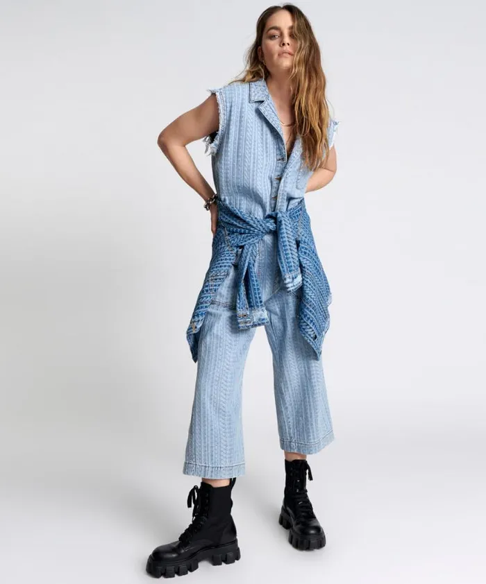 Women One Teaspoon Denim Jumpsuits ON REPEAT SAFARI CAMP OVERALLS