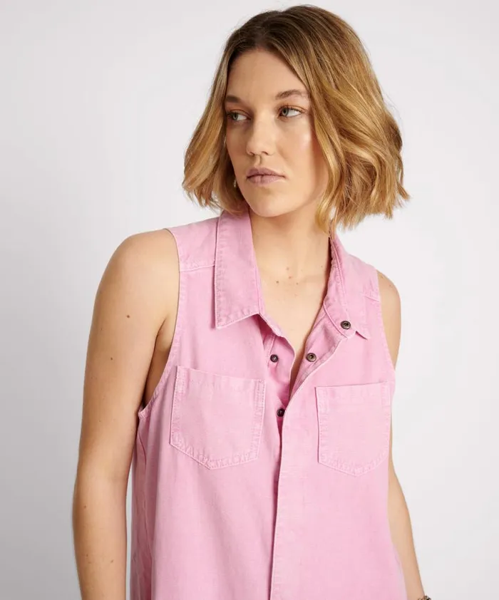 Women One Teaspoon Denim Jumpsuits PINK FONDANT BRAXTON JUMPSUIT Women One Teaspoon Denim Jumpsuits PINK FONDANT BRAXTON JUMPSUIT