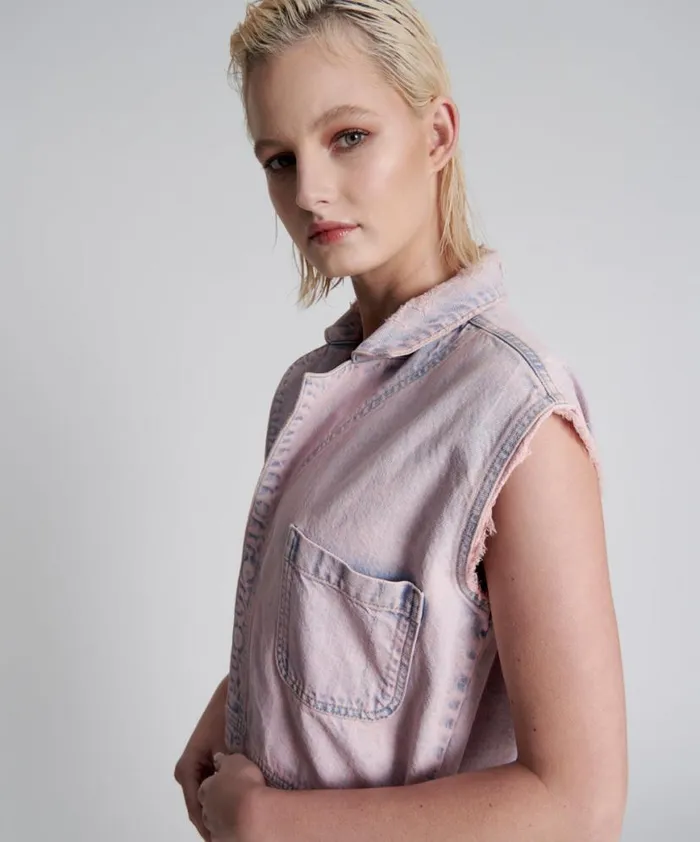 Women One Teaspoon Denim Jumpsuits PINK HAZE PALISADES OVERALL Women One Teaspoon Denim Jumpsuits PINK HAZE PALISADES OVERALL