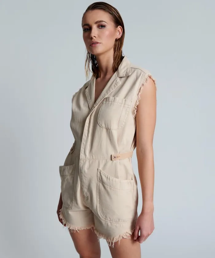 Women One Teaspoon Denim Jumpsuits PINK TINT PALLISADES OVERALL
