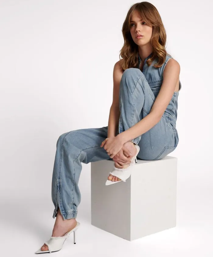Women One Teaspoon Denim Jumpsuits SALTY DOG LONG LILLY DENIM JUMPSUIT Women One Teaspoon Denim Jumpsuits SALTY DOG LONG LILLY DENIM JUMPSUIT