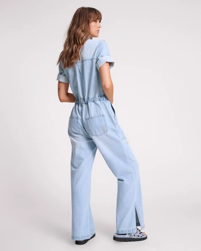Women One Teaspoon Denim Jumpsuits SPORTSTER BLUE VERONICA DENIM JUMPSUIT Women One Teaspoon Denim Jumpsuits SPORTSTER BLUE VERONICA DENIM JUMPSUIT