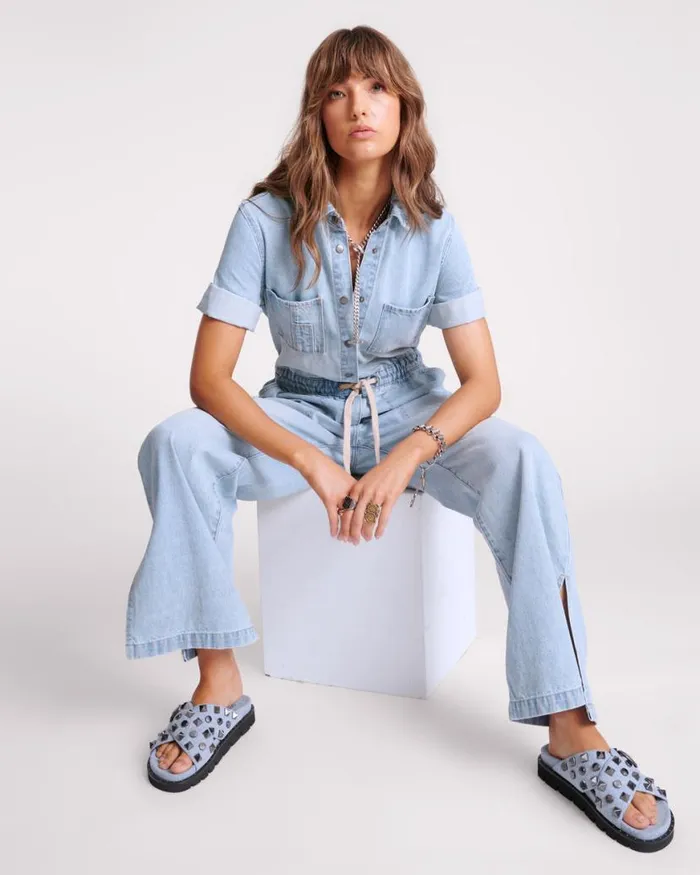Women One Teaspoon Denim Jumpsuits SPORTSTER BLUE VERONICA DENIM JUMPSUIT Women One Teaspoon Denim Jumpsuits SPORTSTER BLUE VERONICA DENIM JUMPSUIT