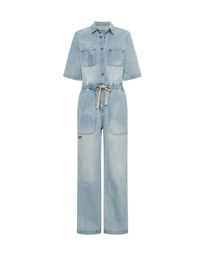 Women One Teaspoon Denim Jumpsuits SPORTSTER BLUE VERONICA DENIM JUMPSUIT Women One Teaspoon Denim Jumpsuits SPORTSTER BLUE VERONICA DENIM JUMPSUIT