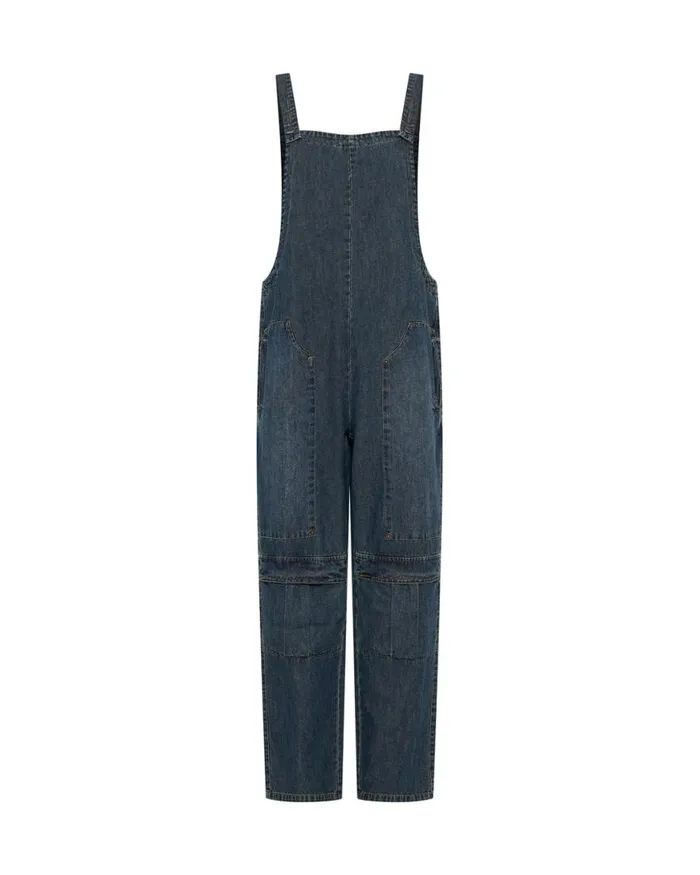 Women One Teaspoon Denim Jumpsuits USED BLUE HEROES JUMPSUIT Women One Teaspoon Denim Jumpsuits USED BLUE HEROES JUMPSUIT
