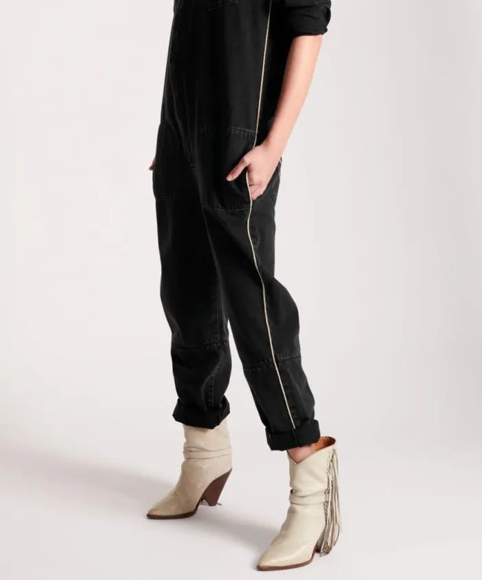 Women One Teaspoon Denim Jumpsuits WORN BLACK ROYALE PARADISE UTILITY JUMPSUIT Women One Teaspoon Denim Jumpsuits WORN BLACK ROYALE PARADISE UTILITY JUMPSUIT