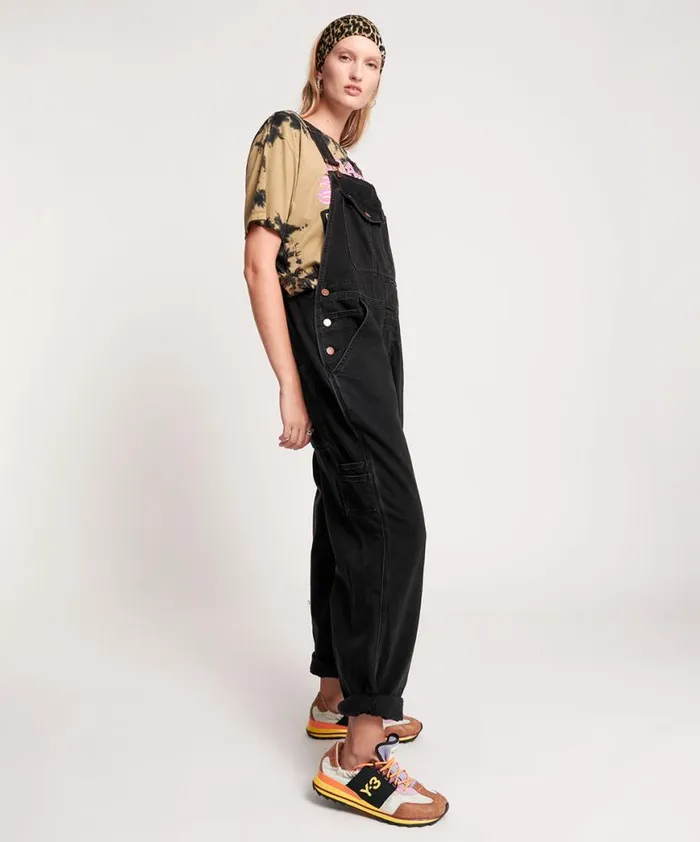 Women One Teaspoon Denim Jumpsuits WORN BLACK STANTON ST OVERALLS Women One Teaspoon Denim Jumpsuits WORN BLACK STANTON ST OVERALLS