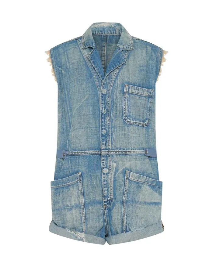 Women One Teaspoon Denim Jumpsuits WORN OUT HENDRIXE PALISADES OVERALL Women One Teaspoon Denim Jumpsuits WORN OUT HENDRIXE PALISADES OVERALL