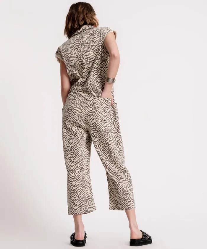Women One Teaspoon Denim Jumpsuits ZEBRA SAFARI CAMP OVERALL Women One Teaspoon Denim Jumpsuits ZEBRA SAFARI CAMP OVERALL