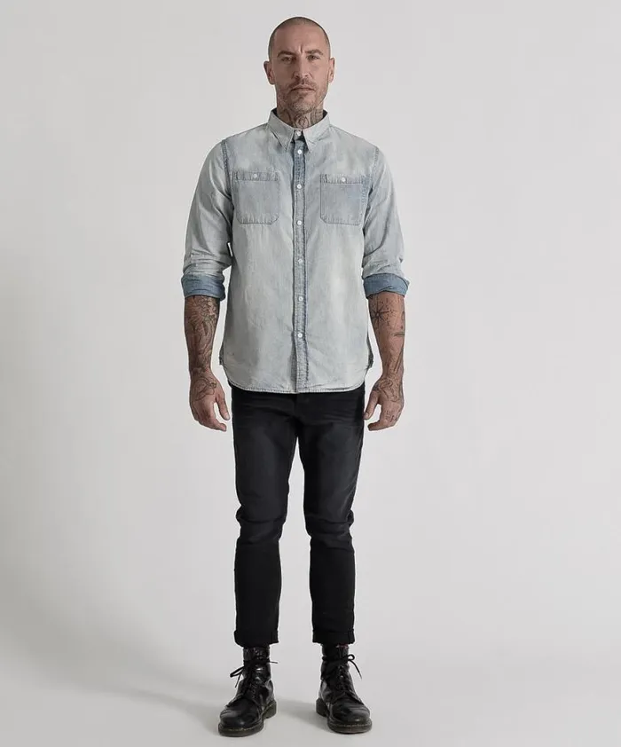 Women One Teaspoon Denim Shirts HOMME LIBERTY SHIRT 0