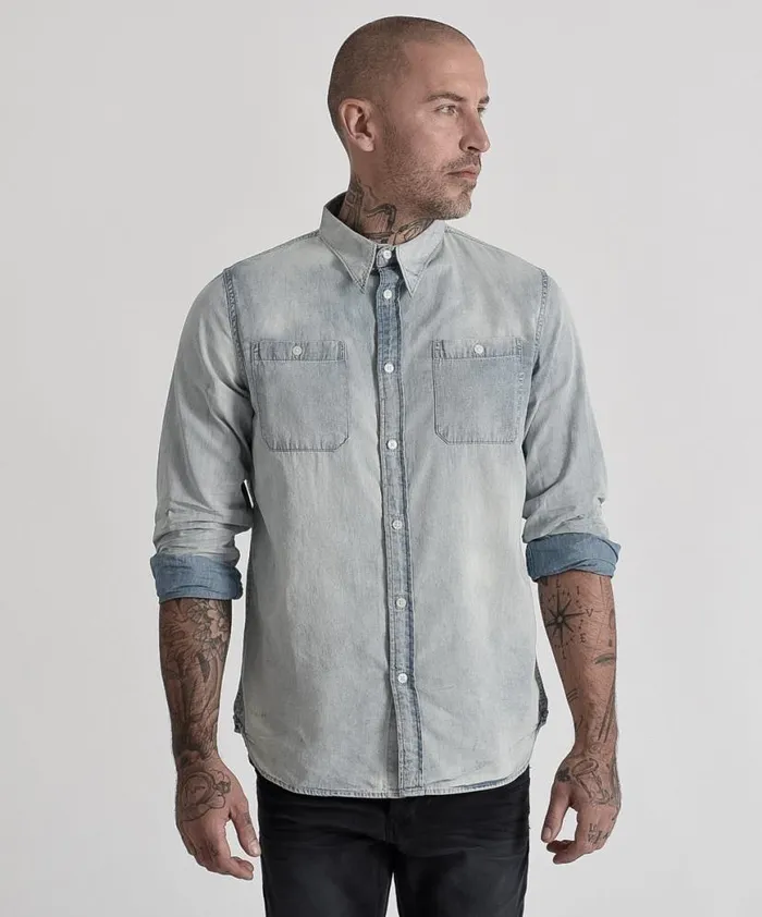 Women One Teaspoon Denim Shirts HOMME LIBERTY SHIRT 0 Women One Teaspoon Denim Shirts HOMME LIBERTY SHIRT 0