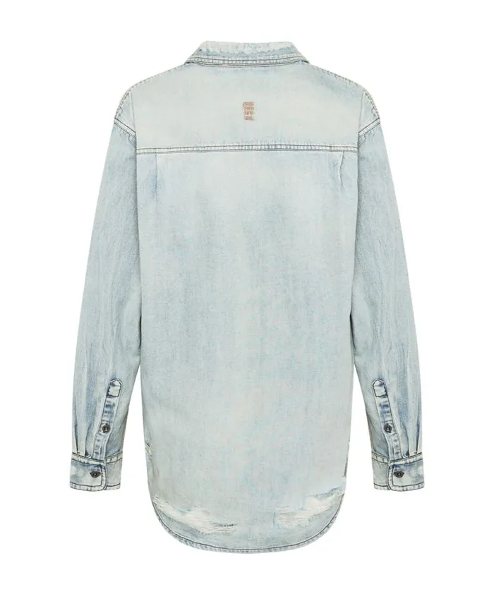 Women One Teaspoon Denim Shirts KANSAS EVERYDAY DENIM SHIRT Women One Teaspoon Denim Shirts KANSAS EVERYDAY DENIM SHIRT