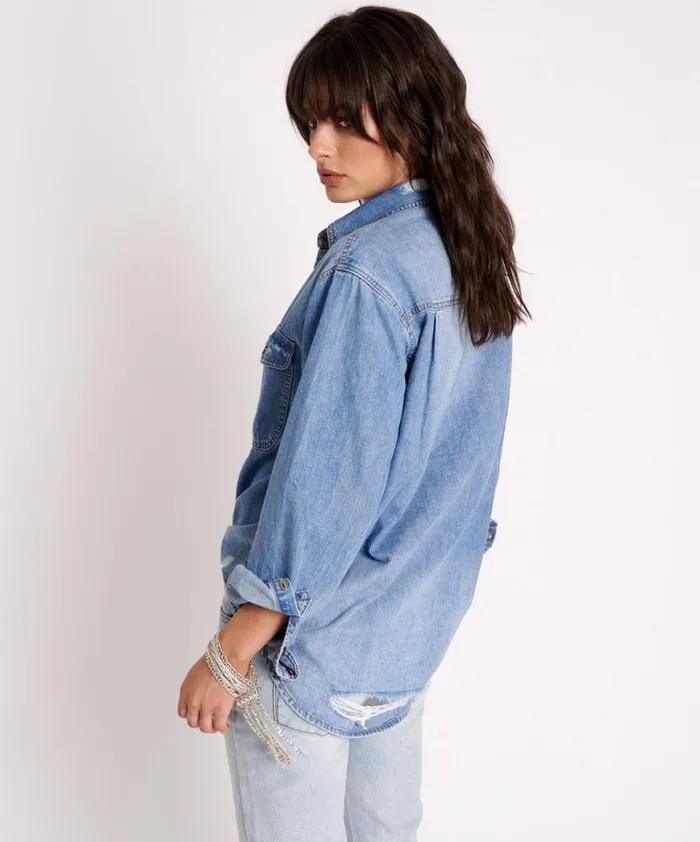 Women One Teaspoon Denim Shirts PACIFICA CLASSIC EVERYDAY DENIM SHIRT Women One Teaspoon Denim Shirts PACIFICA CLASSIC EVERYDAY DENIM SHIRT