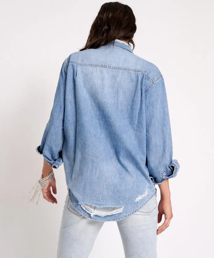 Women One Teaspoon Denim Shirts PACIFICA CLASSIC EVERYDAY DENIM SHIRT Women One Teaspoon Denim Shirts PACIFICA CLASSIC EVERYDAY DENIM SHIRT