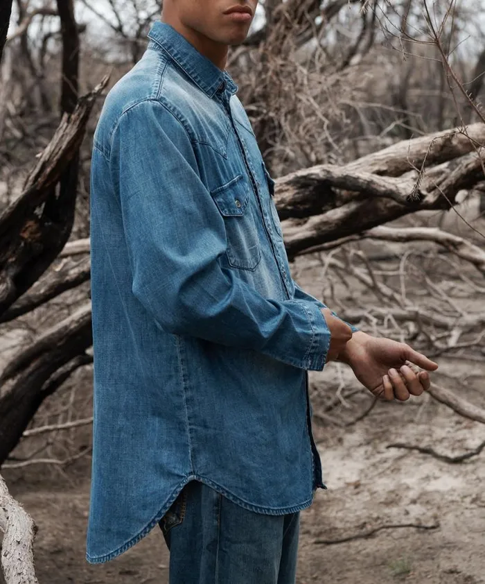 Women One Teaspoon Denim Shirts RANCH NEW VINTAGE DENIM SHIRT Women One Teaspoon Denim Shirts RANCH NEW VINTAGE DENIM SHIRT