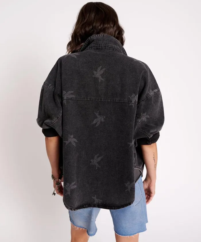Women One Teaspoon Denim Shirts THE BOWER DARIA SHACKET Women One Teaspoon Denim Shirts THE BOWER DARIA SHACKET