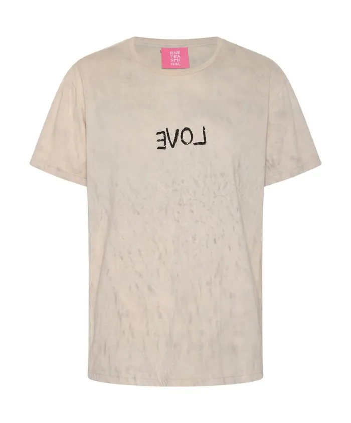 Women One Teaspoon Graphic Tees LOVE STAINED ORGANIC COTTON CREW TEE Women One Teaspoon Graphic Tees LOVE STAINED ORGANIC COTTON CREW TEE
