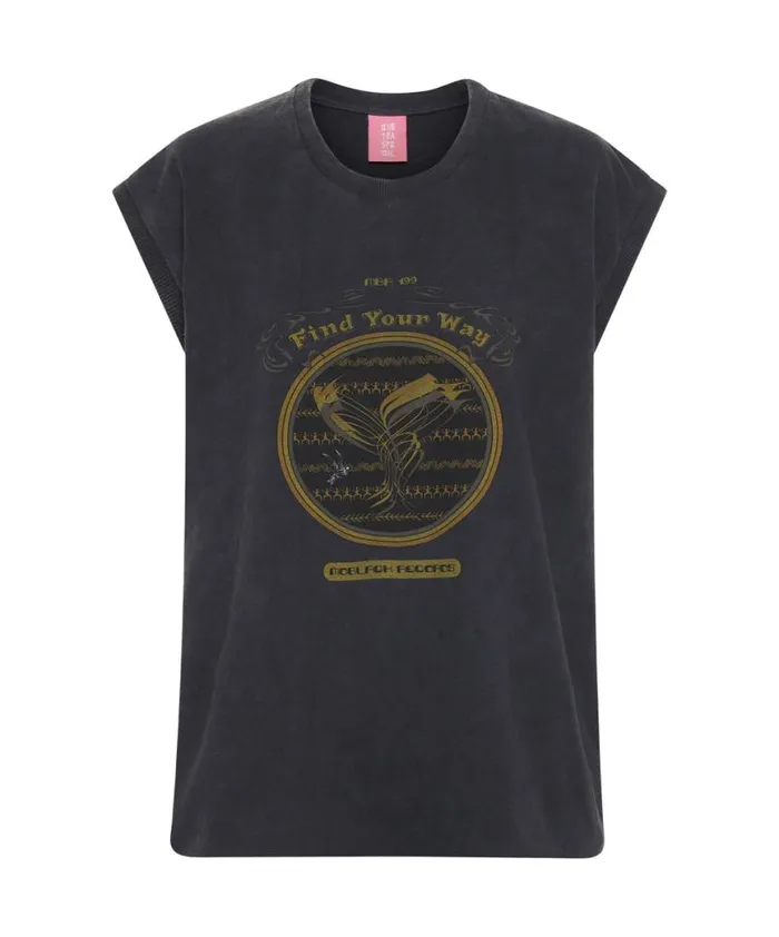 Women One Teaspoon Graphic Tees MOBLACK FIND YOUR WAY UNISEX TANK Women One Teaspoon Graphic Tees MOBLACK FIND YOUR WAY UNISEX TANK