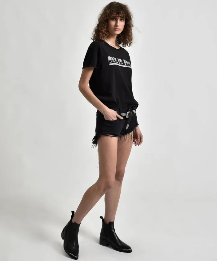 Women One Teaspoon Graphic Tees SEX IS FUN TEE BLACK Women One Teaspoon Graphic Tees SEX IS FUN TEE BLACK