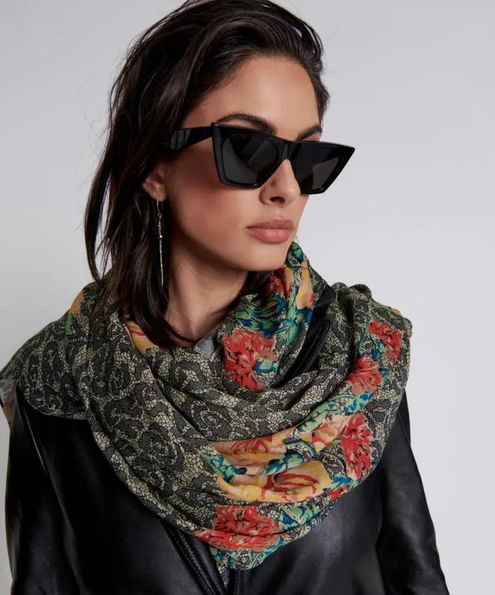 Women One Teaspoon Headwear TRANSMISSION FLORAL SCARF Women One Teaspoon Headwear TRANSMISSION FLORAL SCARF