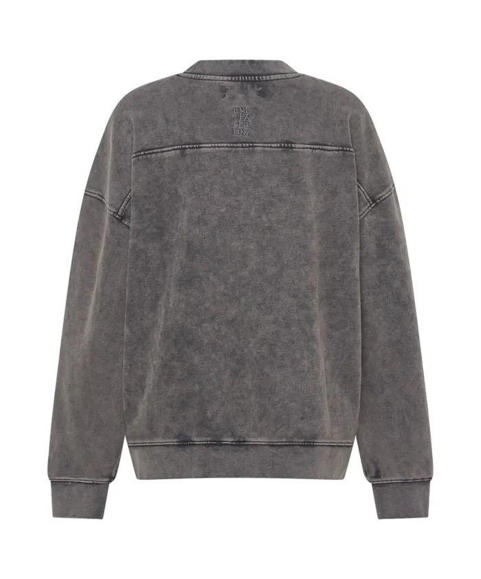 Women One Teaspoon Hoodies And Sweats CHARCOAL BOWER BIRD RETRO SWEATER Women One Teaspoon Hoodies And Sweats CHARCOAL BOWER BIRD RETRO SWEATER