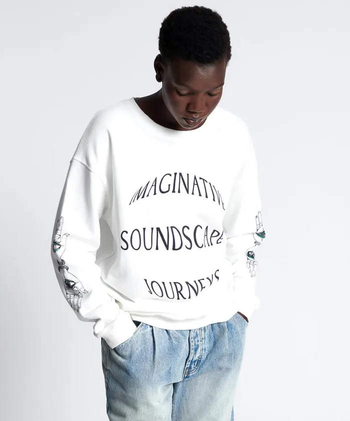 Women One Teaspoon Hoodies And Sweats DEEPER SOUNDS HAND OF WISDOM SWEATER