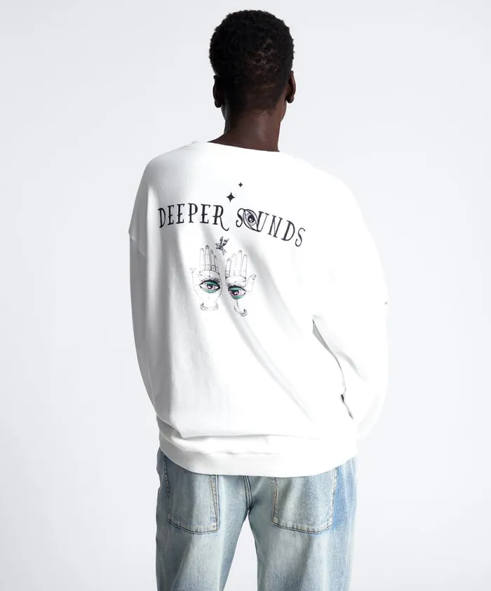 Women One Teaspoon Hoodies And Sweats DEEPER SOUNDS HAND OF WISDOM SWEATER Women One Teaspoon Hoodies And Sweats DEEPER SOUNDS HAND OF WISDOM SWEATER