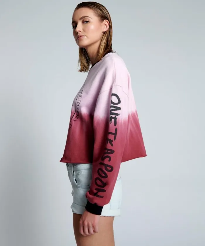 Women One Teaspoon Hoodies And Sweats FROM THE STARS DIPPED CROPPED SWEATER Women One Teaspoon Hoodies And Sweats FROM THE STARS DIPPED CROPPED SWEATER