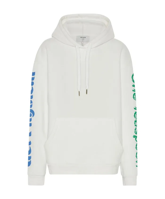 Women One Teaspoon Hoodies And Sweats GET PHYSICAL OVERSIZED HOODY WHITE Women One Teaspoon Hoodies And Sweats GET PHYSICAL OVERSIZED HOODY WHITE