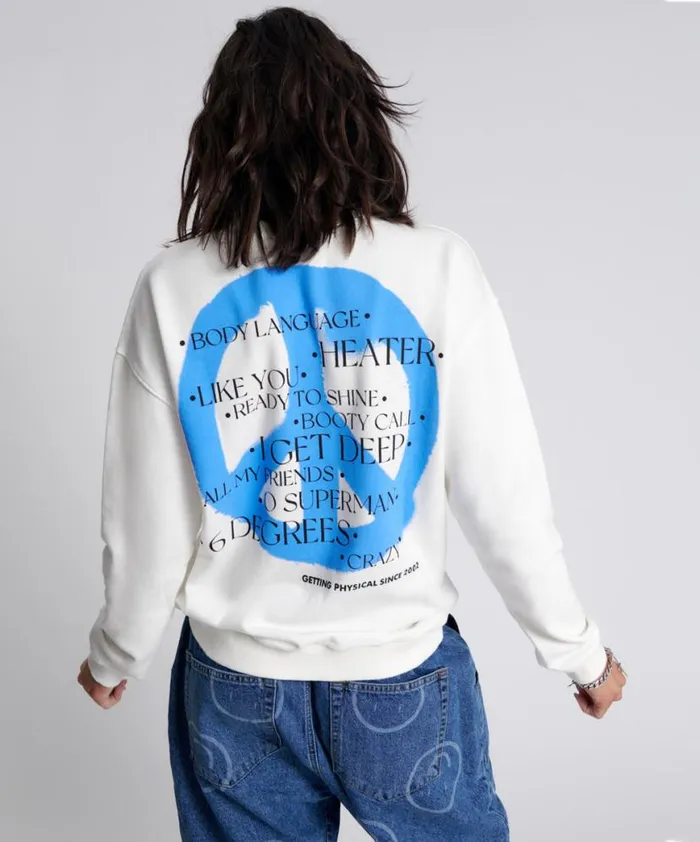 Women One Teaspoon Hoodies And Sweats GET PHYSICAL PEACE SWEATER Women One Teaspoon Hoodies And Sweats GET PHYSICAL PEACE SWEATER