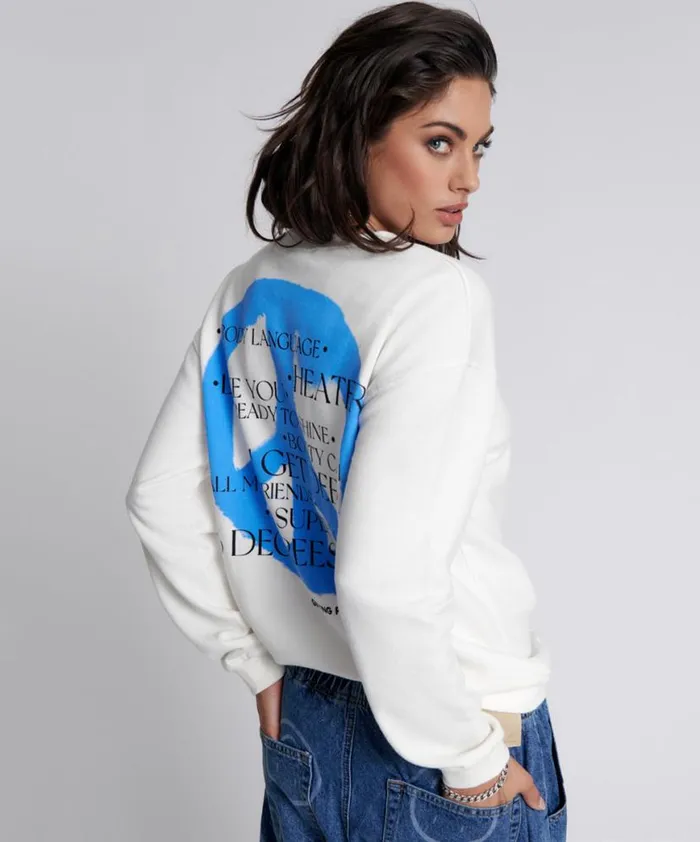 Women One Teaspoon Hoodies And Sweats GET PHYSICAL PEACE SWEATER Women One Teaspoon Hoodies And Sweats GET PHYSICAL PEACE SWEATER
