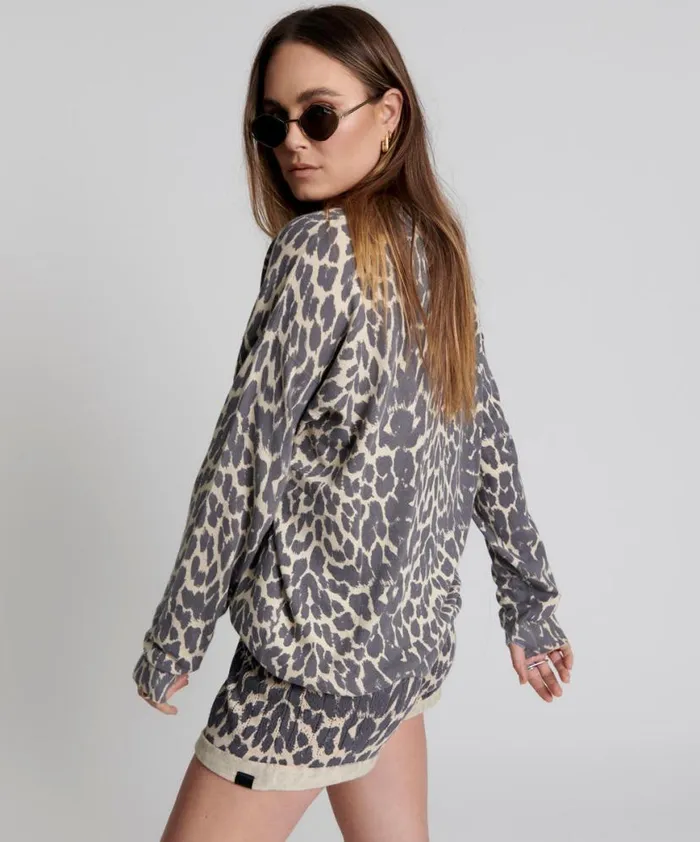 Women One Teaspoon Hoodies And Sweats JUNGLE ANIMAL SWEATER Women One Teaspoon Hoodies And Sweats JUNGLE ANIMAL SWEATER