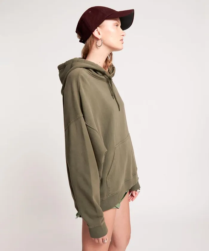 Women One Teaspoon Hoodies And Sweats LIGHTNING BOLT KHAKI BATWING HOODY Women One Teaspoon Hoodies And Sweats LIGHTNING BOLT KHAKI BATWING HOODY