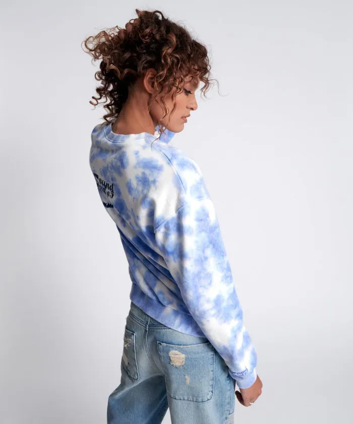 Women One Teaspoon Hoodies And Sweats LOVE YOURSELF SOS TIE DYE SWEATER Women One Teaspoon Hoodies And Sweats LOVE YOURSELF SOS TIE DYE SWEATER