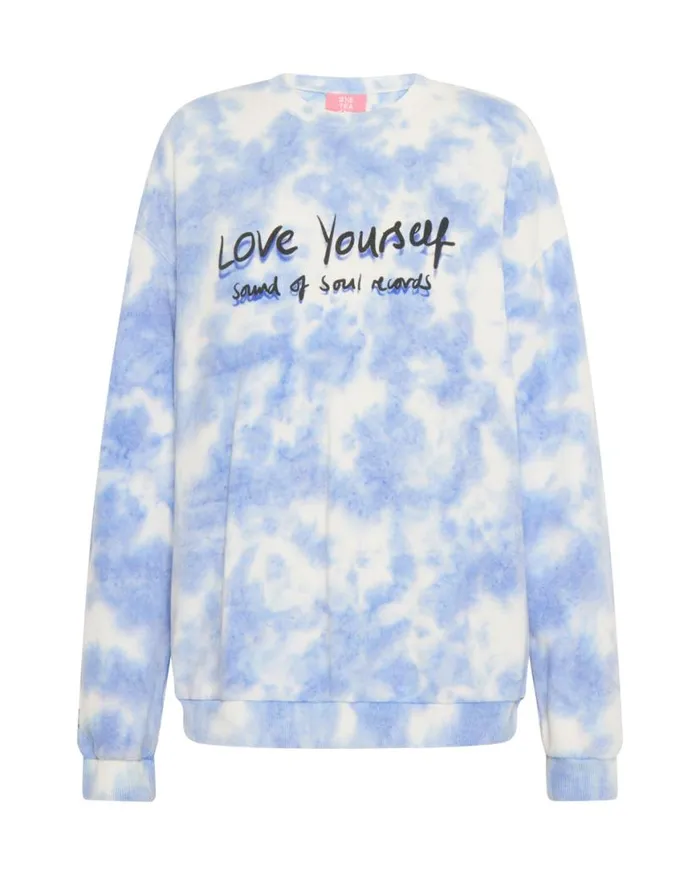 Women One Teaspoon Hoodies And Sweats LOVE YOURSELF SOS TIE DYE SWEATER Women One Teaspoon Hoodies And Sweats LOVE YOURSELF SOS TIE DYE SWEATER