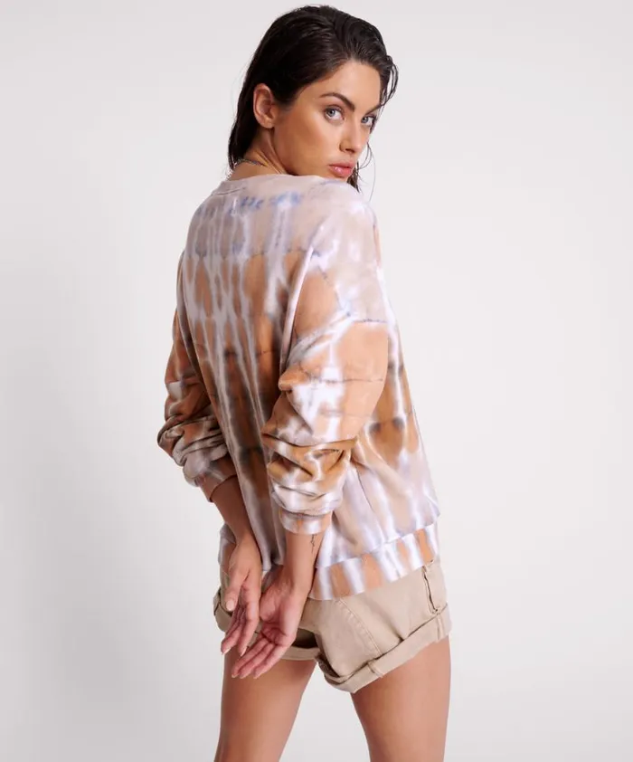Women One Teaspoon Hoodies And Sweats MIRAGE HAND TIE DYED FLEECE SWEATER Women One Teaspoon Hoodies And Sweats MIRAGE HAND TIE DYED FLEECE SWEATER