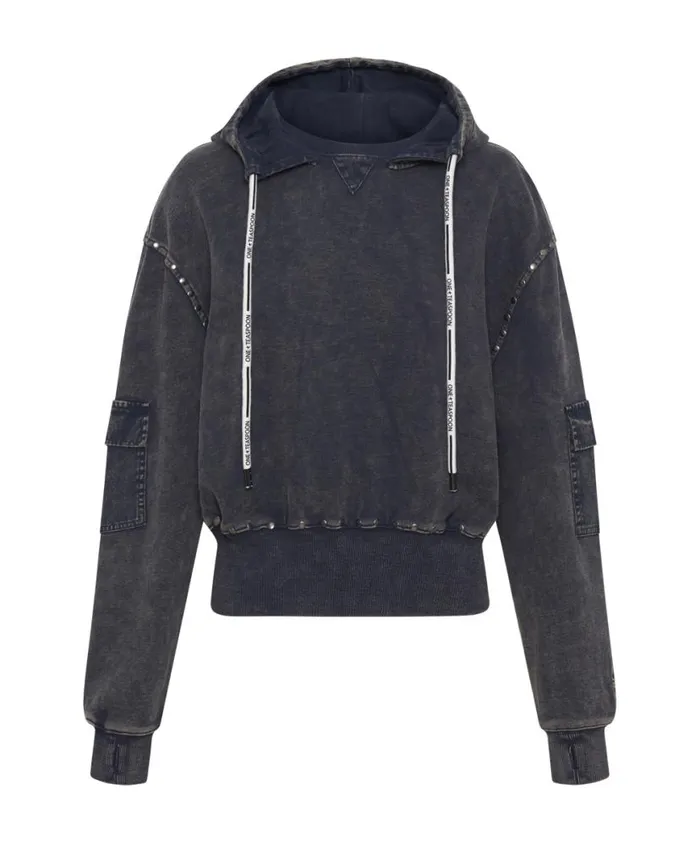 Women One Teaspoon Hoodies And Sweats OTS MIDNIGHT RUST CARGO STUDDED ADVENTURE HOODY Women One Teaspoon Hoodies And Sweats OTS MIDNIGHT RUST CARGO STUDDED ADVENTURE HOODY