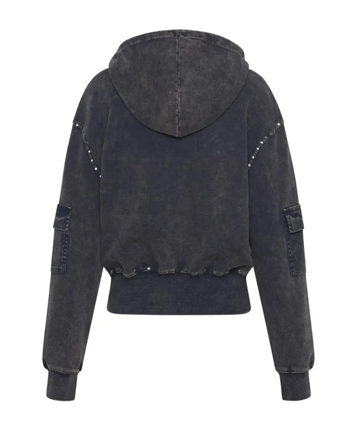 Women One Teaspoon Hoodies And Sweats OTS MIDNIGHT RUST CARGO STUDDED ADVENTURE HOODY Women One Teaspoon Hoodies And Sweats OTS MIDNIGHT RUST CARGO STUDDED ADVENTURE HOODY