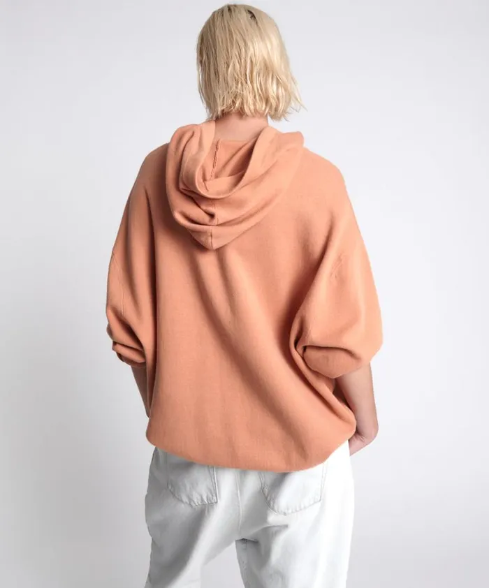 Women One Teaspoon Hoodies And Sweats OTS RECOVERY HOODY BROWN Women One Teaspoon Hoodies And Sweats OTS RECOVERY HOODY BROWN