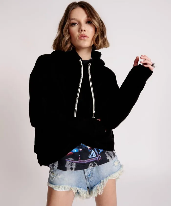 Women One Teaspoon Hoodies And Sweats OTS TWISTED HOODY