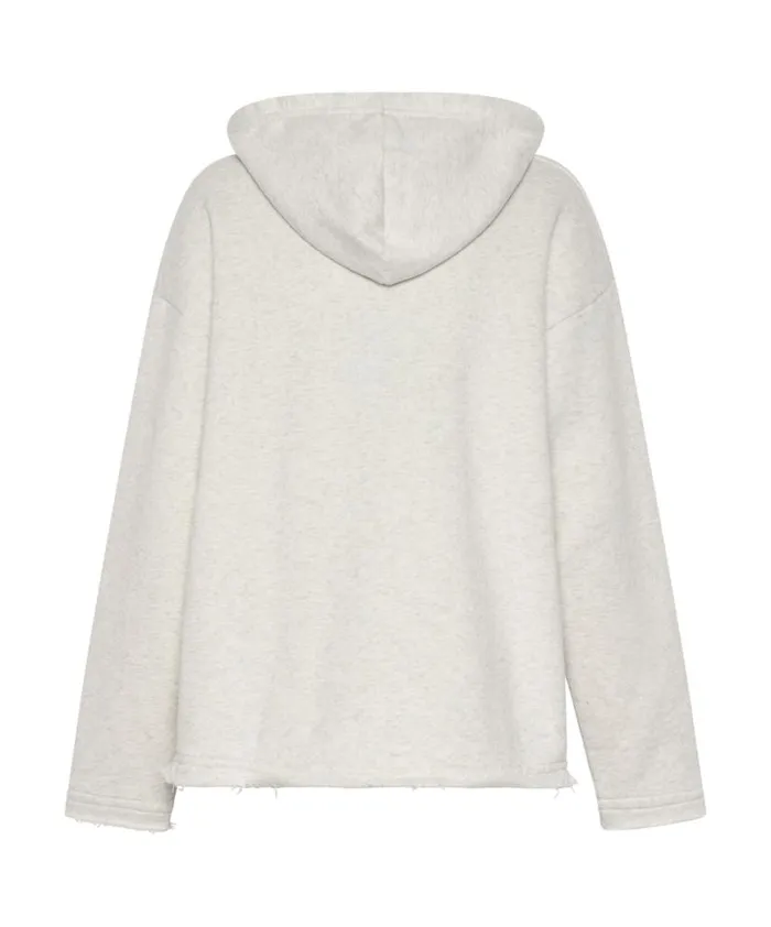 Women One Teaspoon Hoodies And Sweats OTS WHITE MARL VOYAGER HOODY Women One Teaspoon Hoodies And Sweats OTS WHITE MARL VOYAGER HOODY