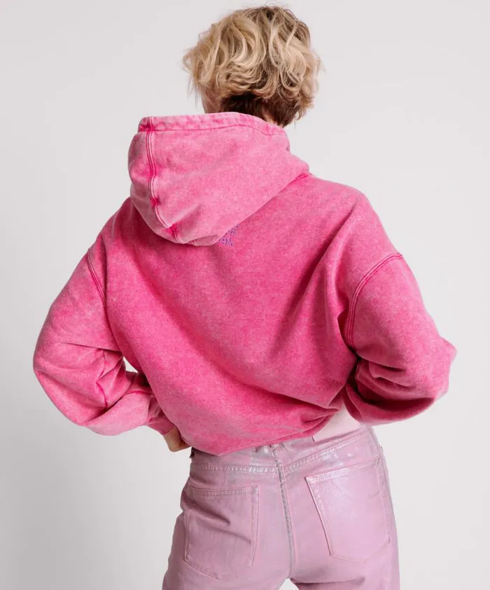Women One Teaspoon Hoodies And Sweats PINK ACID SPEED LONGLINE HOODY Women One Teaspoon Hoodies And Sweats PINK ACID SPEED LONGLINE HOODY