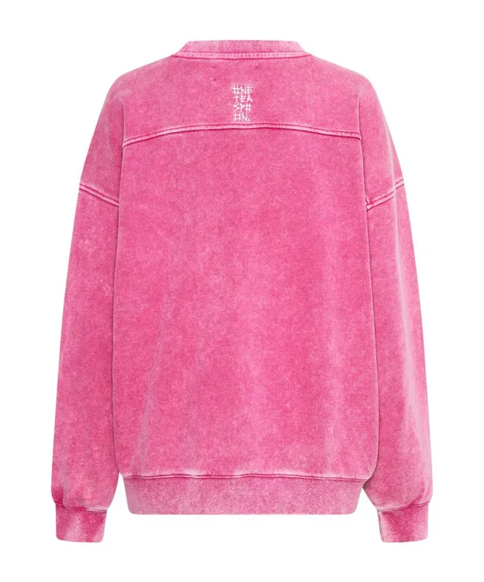 Women One Teaspoon Hoodies And Sweats PINK BOWER BIRD RETRO SWEATER Women One Teaspoon Hoodies And Sweats PINK BOWER BIRD RETRO SWEATER