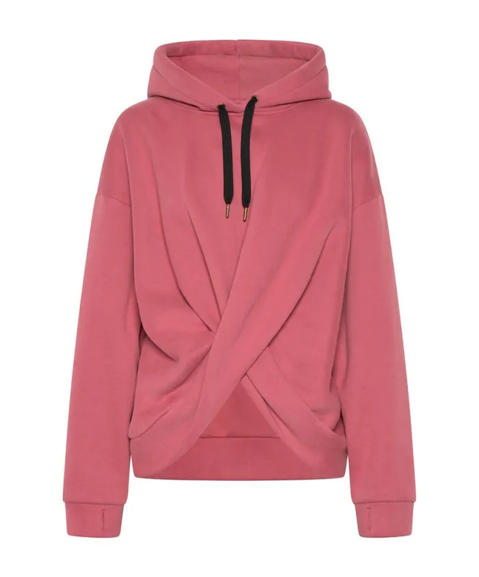 Women One Teaspoon Hoodies And Sweats RED VELVET LUXE TWISTED HOODY Women One Teaspoon Hoodies And Sweats RED VELVET LUXE TWISTED HOODY