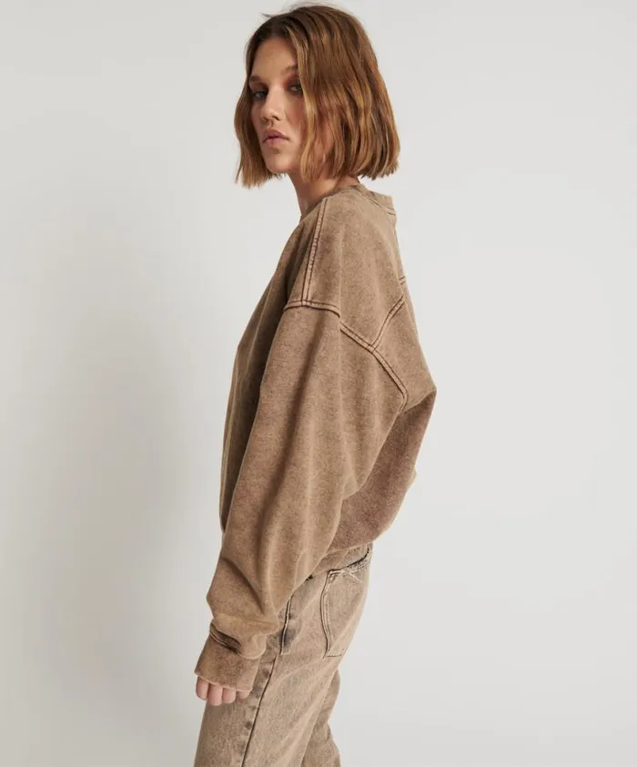 Women One Teaspoon Hoodies And Sweats RUST BOWER BIRD RETRO SWEATER Women One Teaspoon Hoodies And Sweats RUST BOWER BIRD RETRO SWEATER