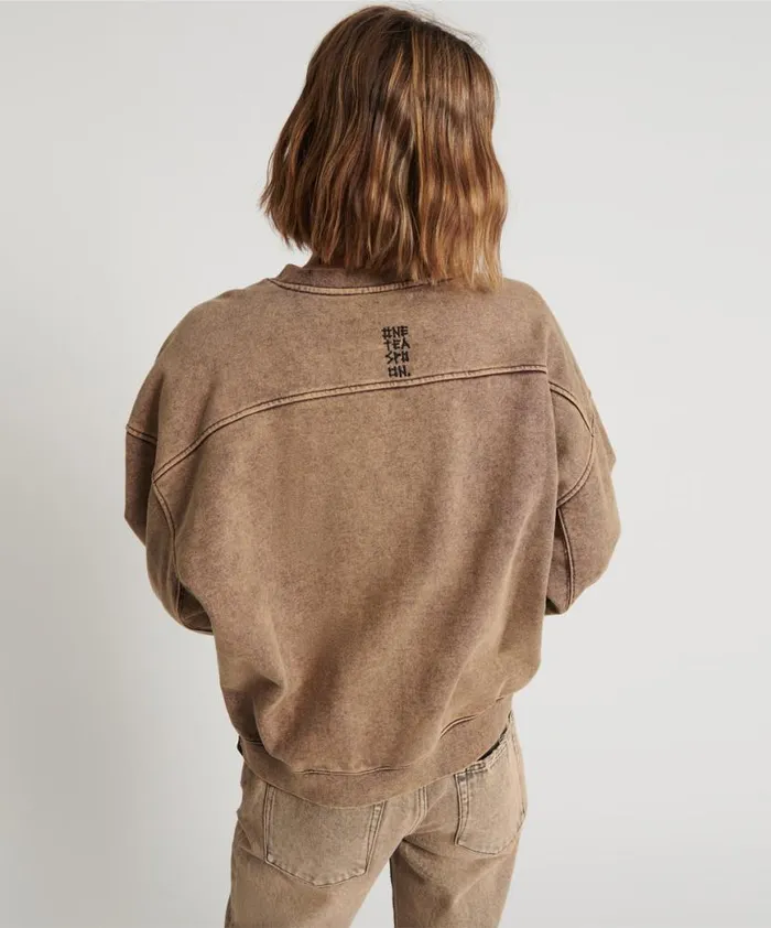 Women One Teaspoon Hoodies And Sweats RUST BOWER BIRD RETRO SWEATER Women One Teaspoon Hoodies And Sweats RUST BOWER BIRD RETRO SWEATER