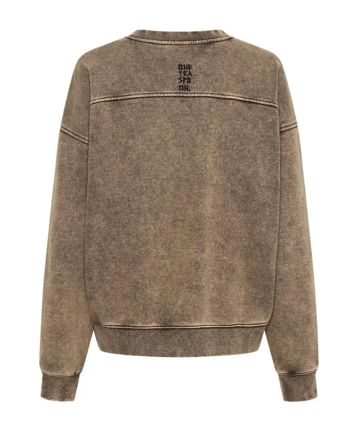 Women One Teaspoon Hoodies And Sweats RUST BOWER BIRD RETRO SWEATER Women One Teaspoon Hoodies And Sweats RUST BOWER BIRD RETRO SWEATER
